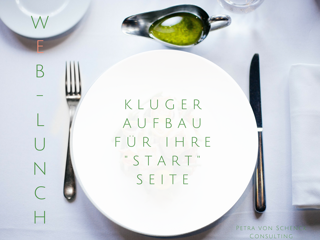 Web-Lunch: Kluger Aufbau für Ihre Start-Seite
